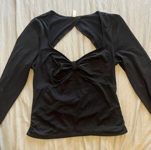 free people movement black workout top